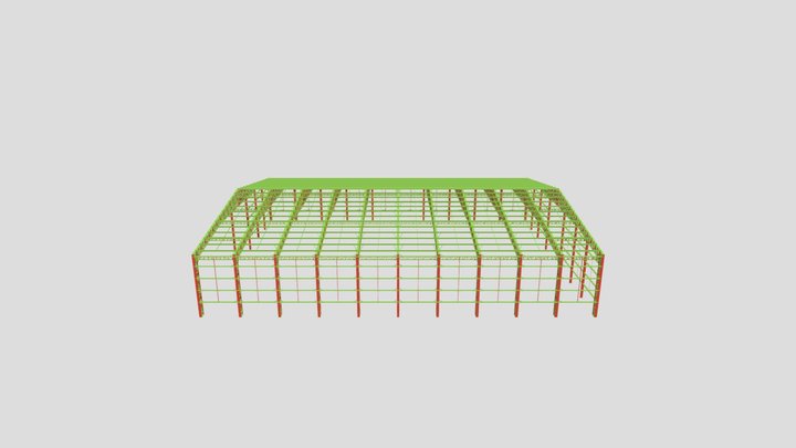 GALPÃO 40M VÃO LIVRE 3D Model