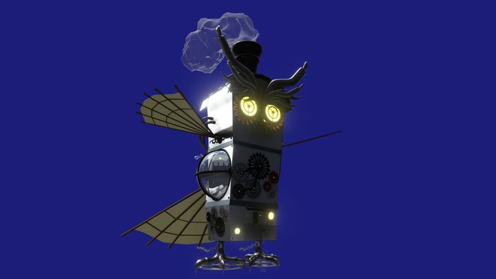 Steampunk Owl House 3D Model