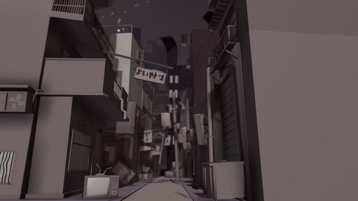 Television Alley 3D Model
