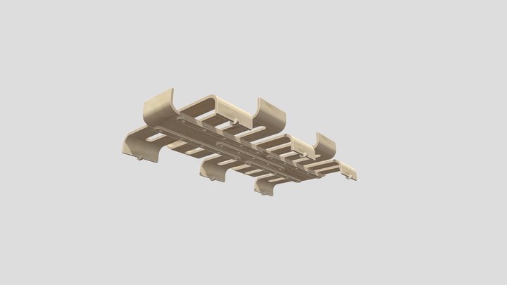 Plywood single bed base 3D Model
