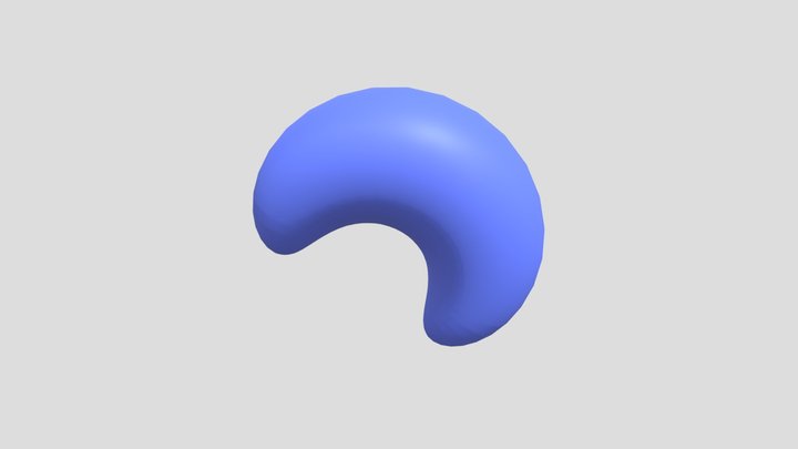 Sphere-bend-blue 3D Model