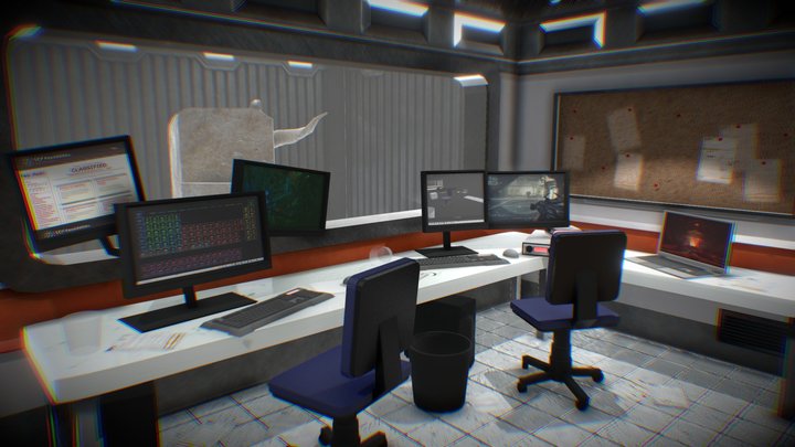 LOWPOLLY LAB CONTAINMENT 3D Model