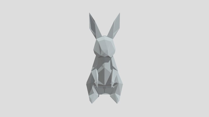 Geometric Rabbit Lamp 3D Model