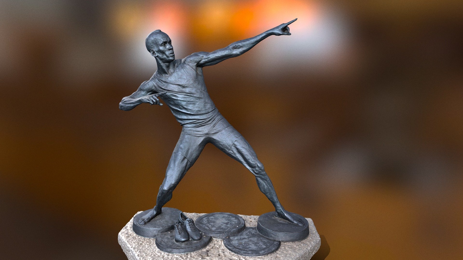 Statue of Usain Bolt — Sketchfab embed 3D viewer