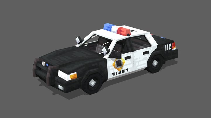 Police Car GTA V - Minecraft 3D Model