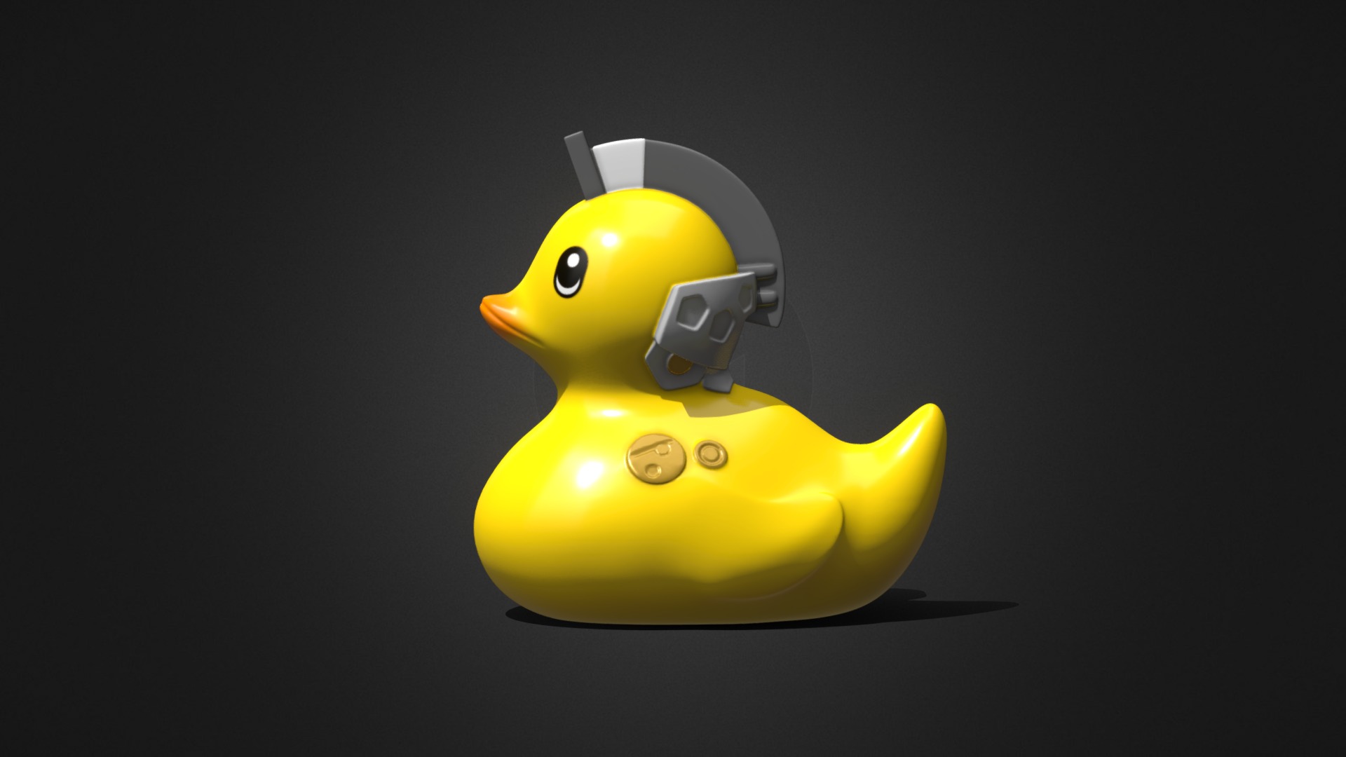 3D model Duck Ludens 001 - This is a 3D model of the Duck Ludens 001. The 3D model is about a yellow rubber duck.