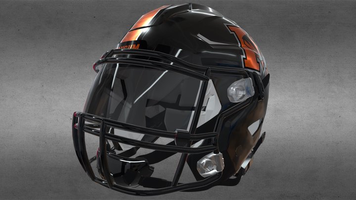 Mangum (OK) Tigers Helmet - 2019 3D Model