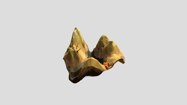 Low Poly Valley 3D Model