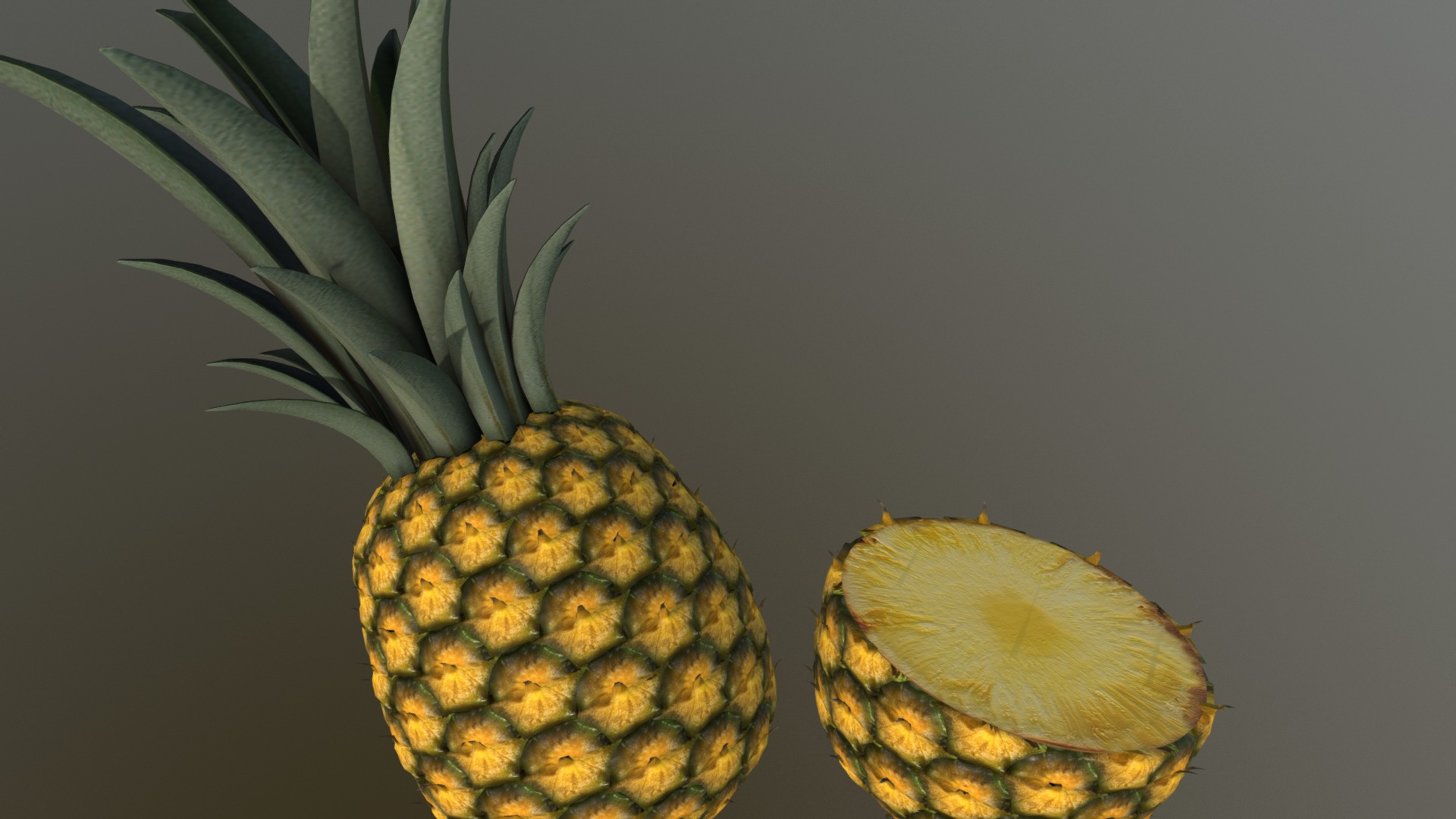 3D model Pineapple - This is a 3D model of the Pineapple. The 3D model is about a couple of yellow fruits.