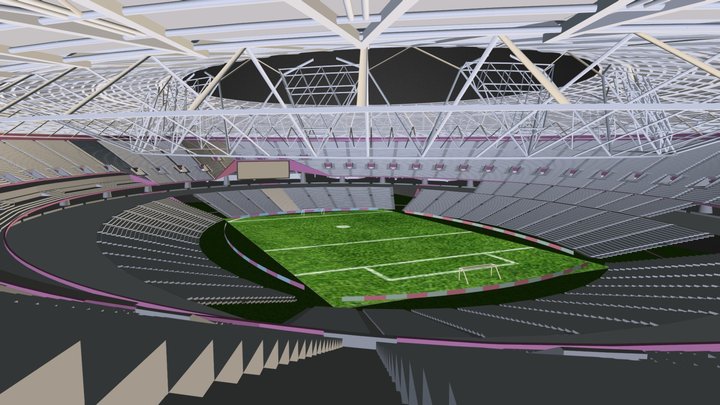 W.H.U Olympic Stadium (Football Mode) 3D Model