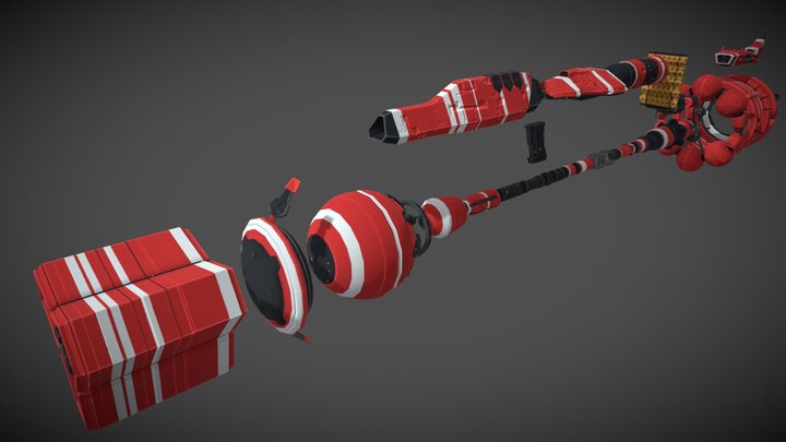 Moduler Chargo Ship model 3D Model