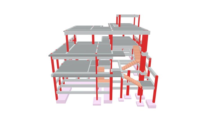 Projeto Estrutural - Residência HC 3D Model