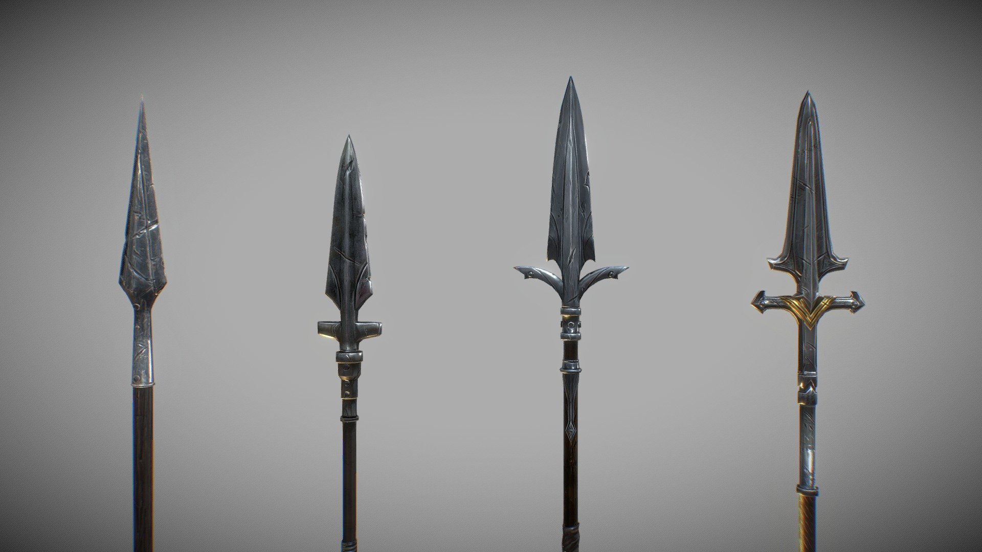 Fantasy Spears - 3D model by Pixelated Adventures (@PixelatedAdventures ...