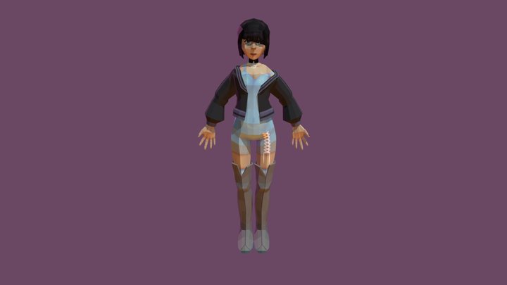 Low-poly NPC Set - Lady 1 3D Model