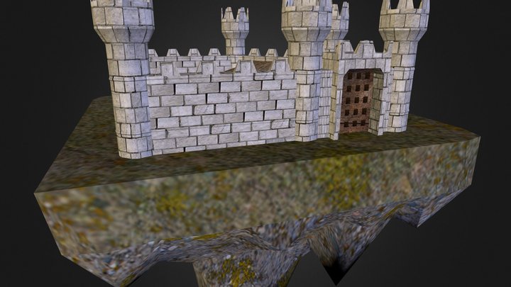 Floating Castle 3D Model