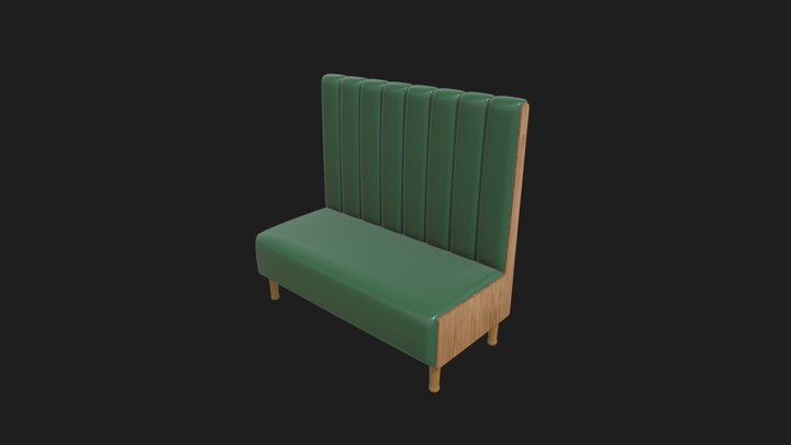Cafe Sofa - Custom Design [Furniture Prop] 3D Model