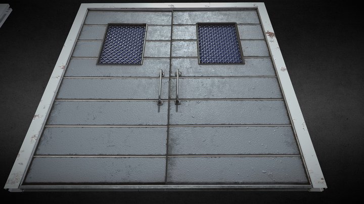 Door Metal door window - 7MB – Modelo 3D gratuito STL