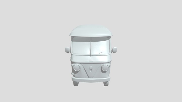 Cartoon mini delivery van 3D Model
