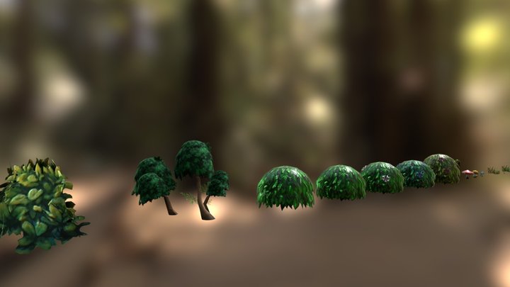 Arbustos Exportacion 3D Model