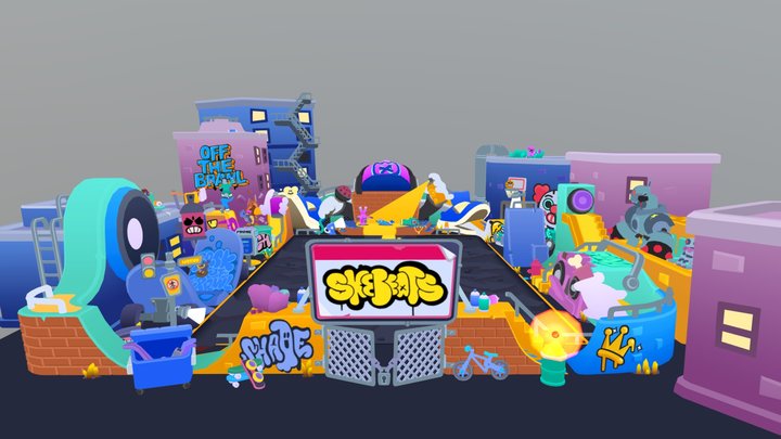 Skatepark Environment 3D Model
