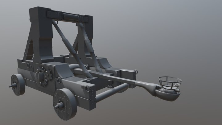 Roman Catapult 3D Model
