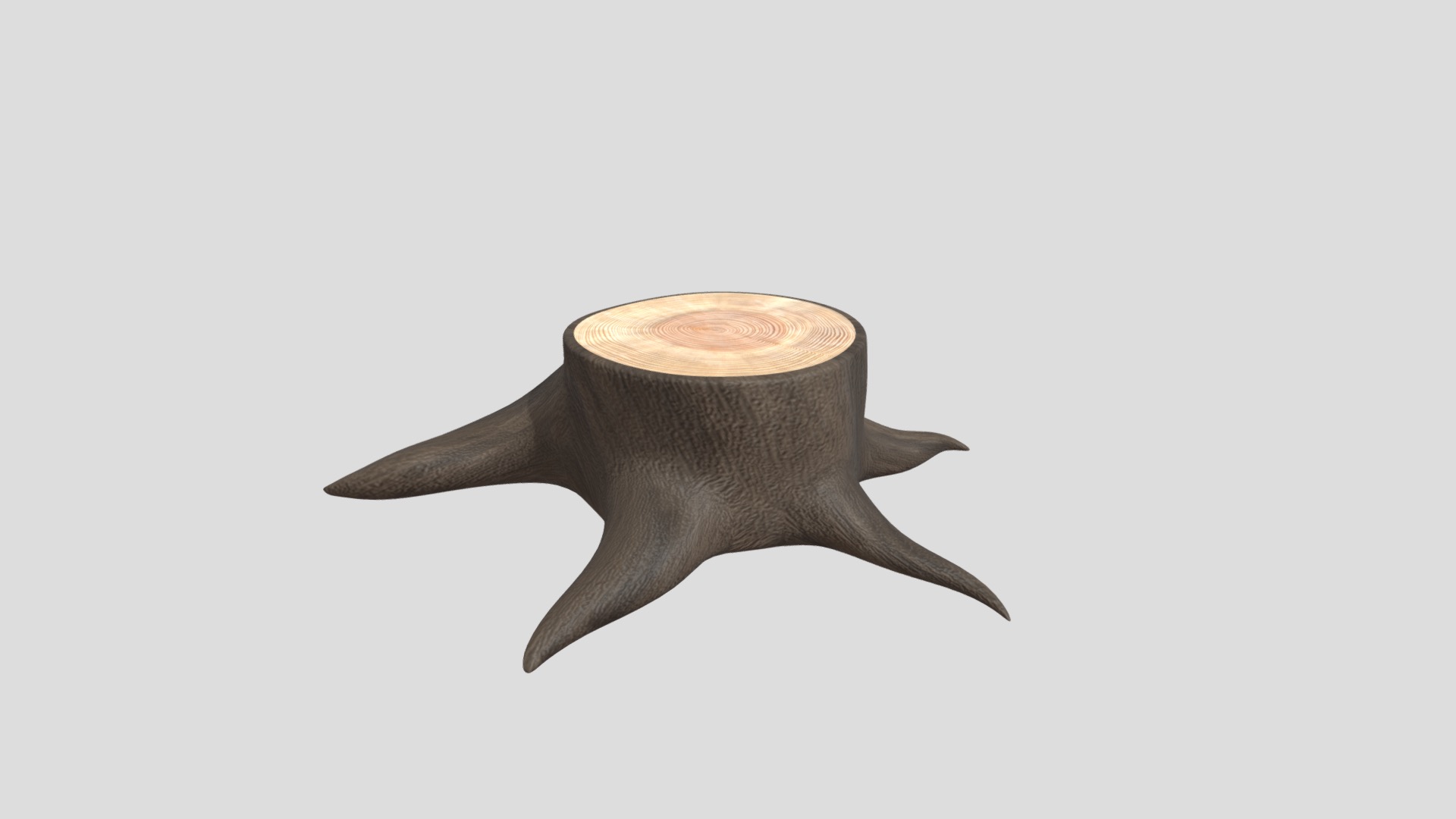 3D model Tree Stump - This is a 3D model of the Tree Stump. The 3D model is about a black hat with a brown handle.