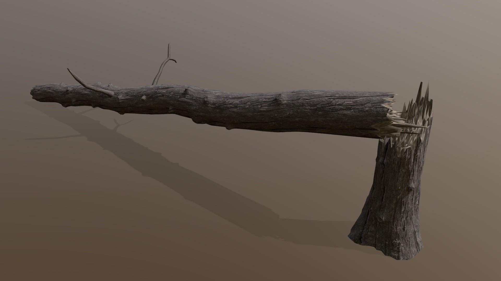 Realistic dead Fallen Tree and game ready asset - 3D model by ...