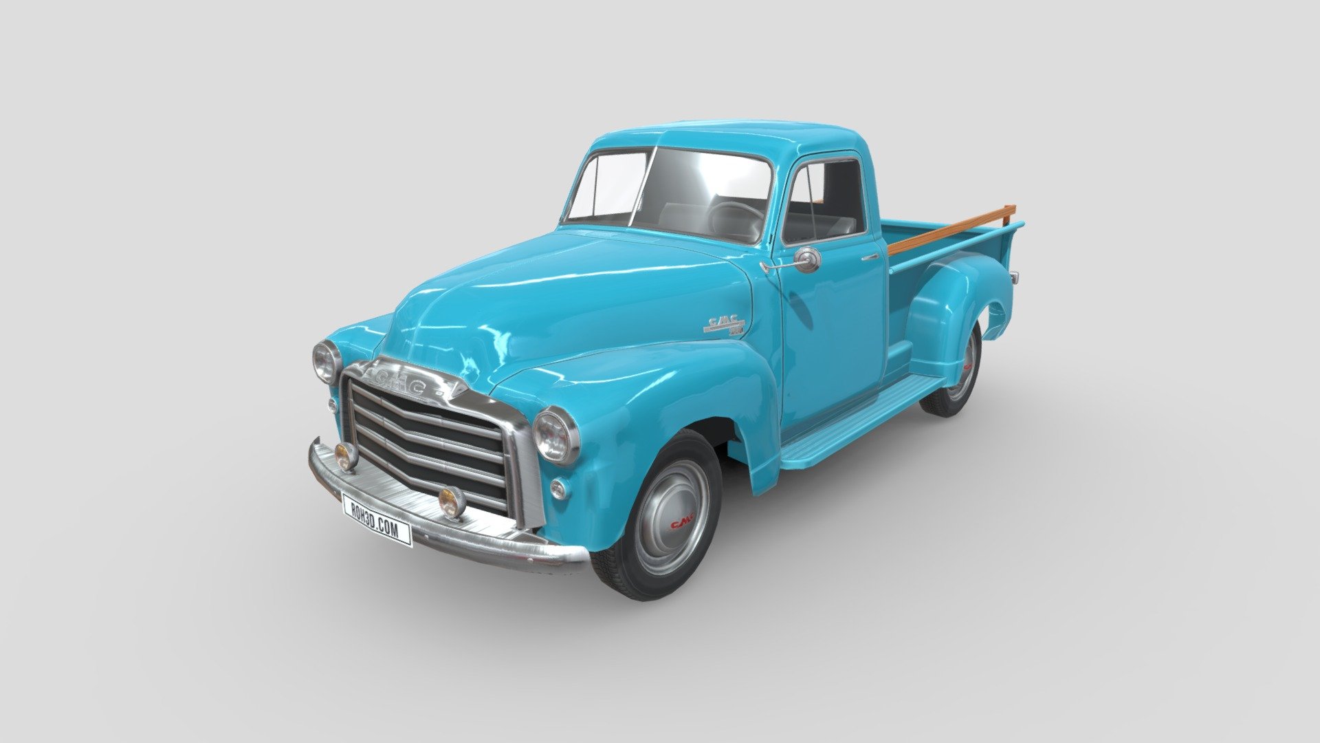 Low Poly Car - GMC 9300 Pickup Truck 1952 - Buy Royalty Free 3D model ...