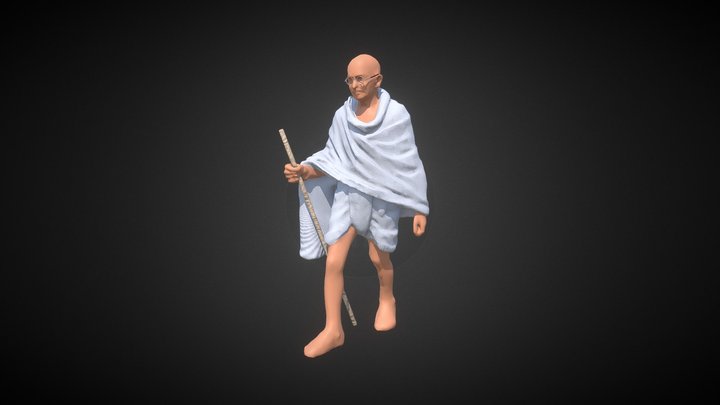 Mahatma Gandhi - Statue 3D Model