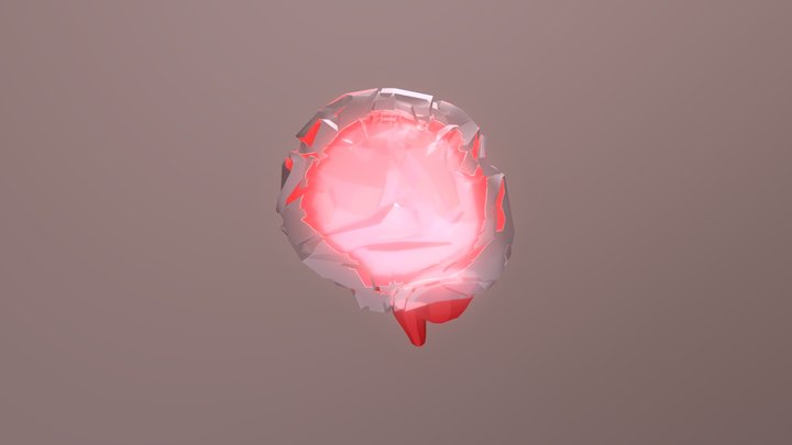 Brain Low Poly 3D Model