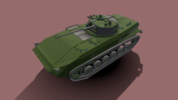 XYZ Kursovaia Draft BMP-2 3D Model
