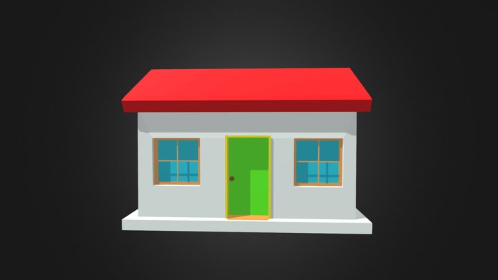 Low Poly House – Free 3D Model STL