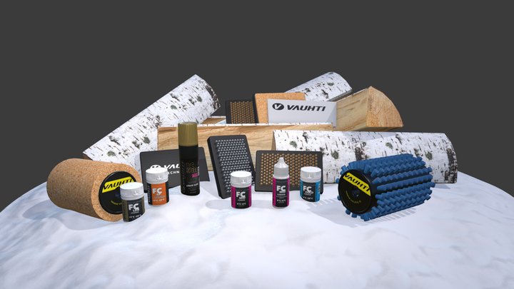Vauhti ski care products 3D Model