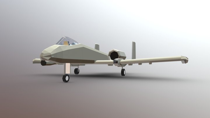 low quality Fairchild A-10 Thunderbolt 3D Model