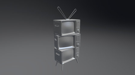 Persona 4: Hub World TV Stack 3D Model