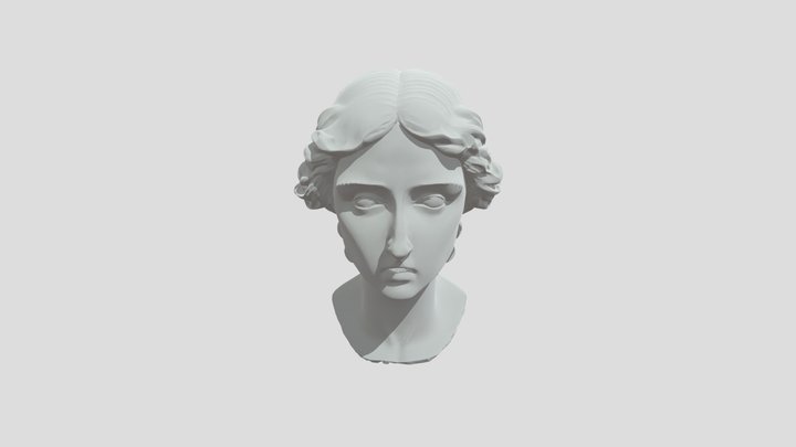 classical marble bust of a person 3D Model