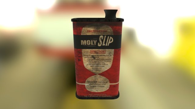 MolySlip Can 3D Model