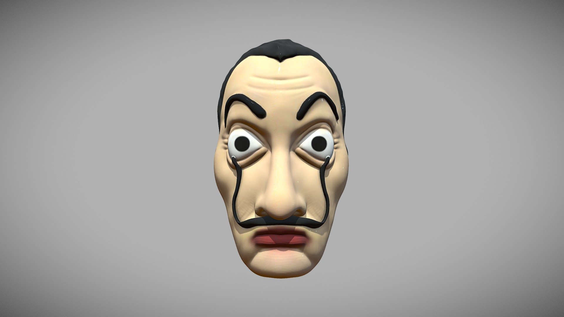 Salvador Dalí mask Money Heist - Buy Royalty Free 3D model by Nima ...