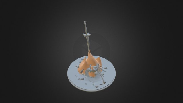 Dark Souls- Sword In Fire 3D Model