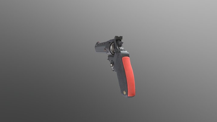 Raging Bull .454 Casull - Game Ready - Revolver 3D Model