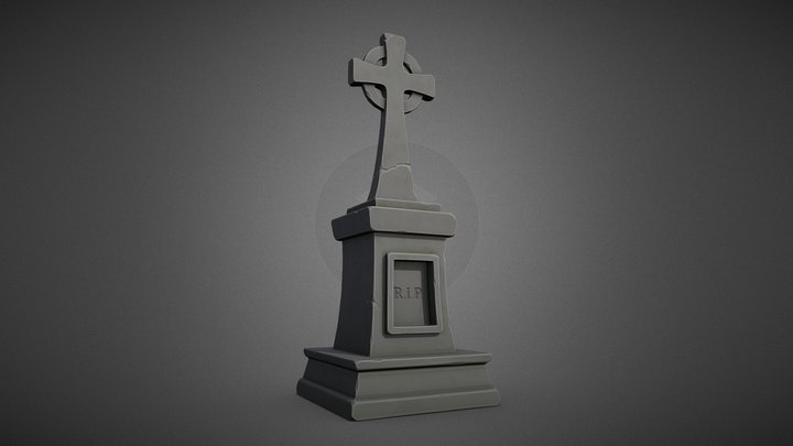 Stylized Grave 3D Model