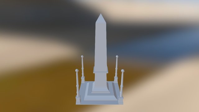 Obelisco-praca-sete 3D Model