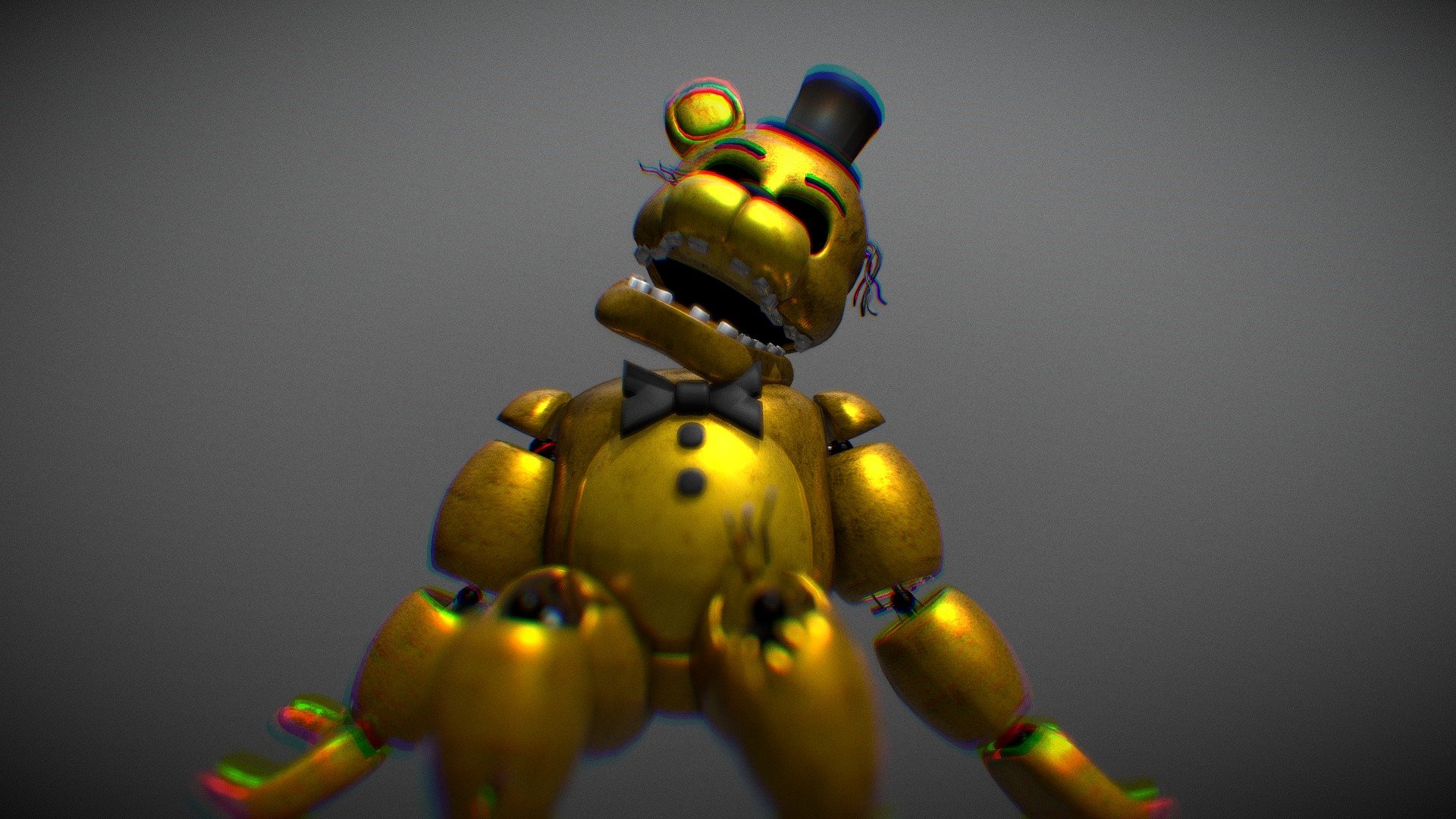 Withered Golden Freddy Model By Me Rfivenightsatfredd - vrogue.co