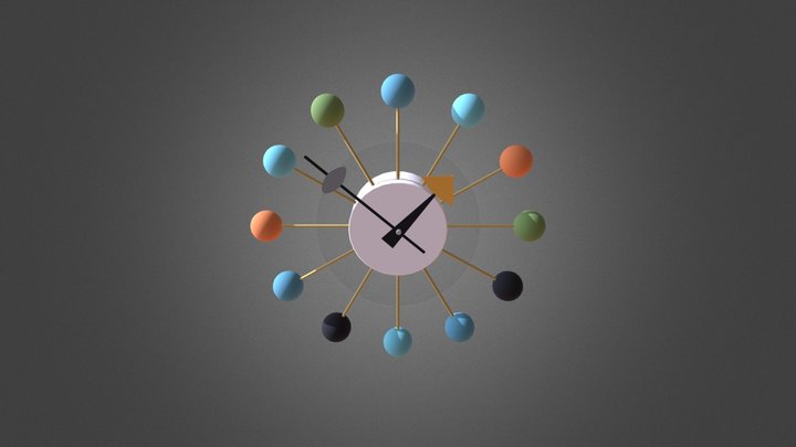 Ball Clock 3D Model