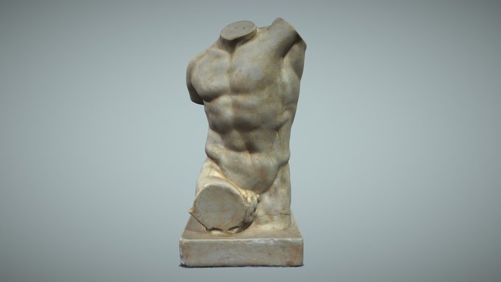 Vaciado de torso masculino 3D Model