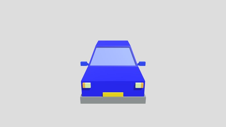 Low Poly Car Model 3D Model