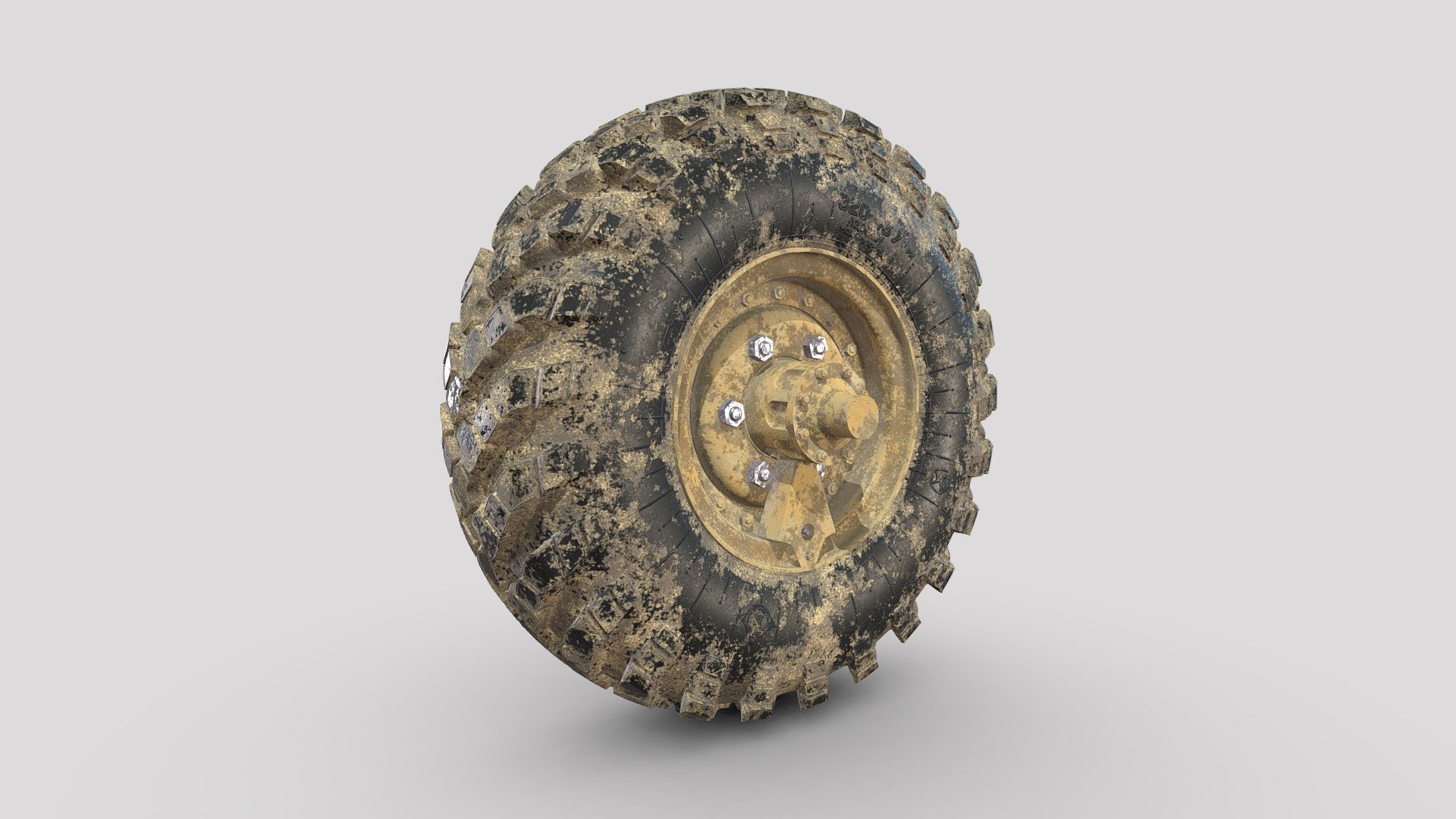 3D Model ZIL-157-Tire+Disc_v3_Very dirty.