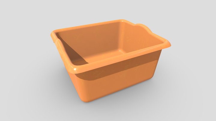 Plastic Wash Basin 3 3D Model