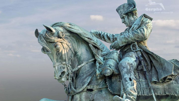 Bronze Statue of Napoleon in Cherbourg 3D Model