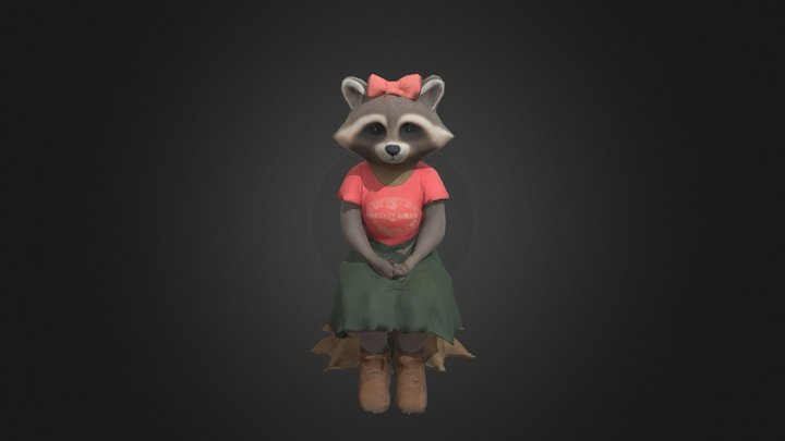 Raccoon in Plaid – Gratis 3D-model STL